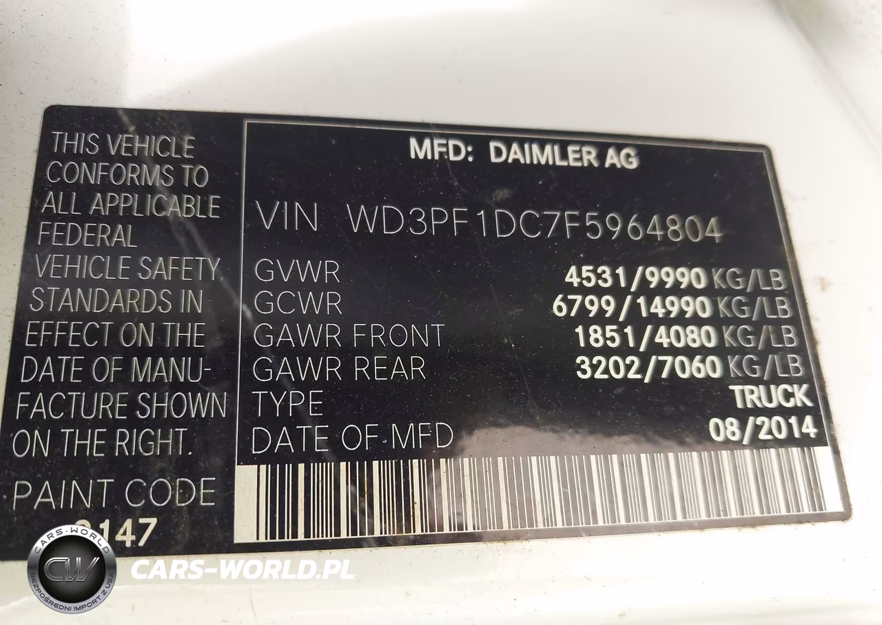 2015 Mercedes-Benz Sprinter 3500 High Roof VIN:WD3PF1DC7F5964804 - 9