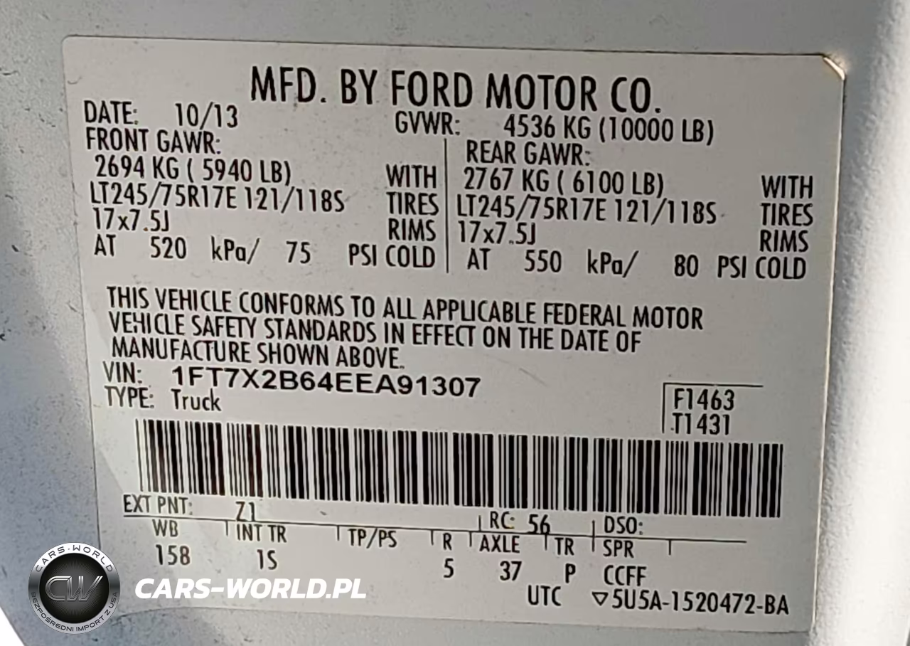 2014 Ford F-250 Lariat-Xl-Xlt VIN:1FT7X2B64EEA91307 - 9