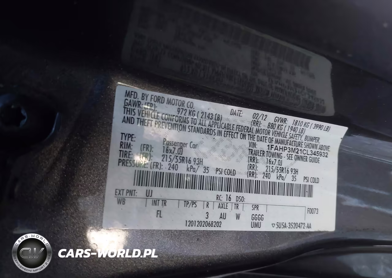 2012 Ford Focus Sel VIN:1FAHP3M21CL345932 - 9