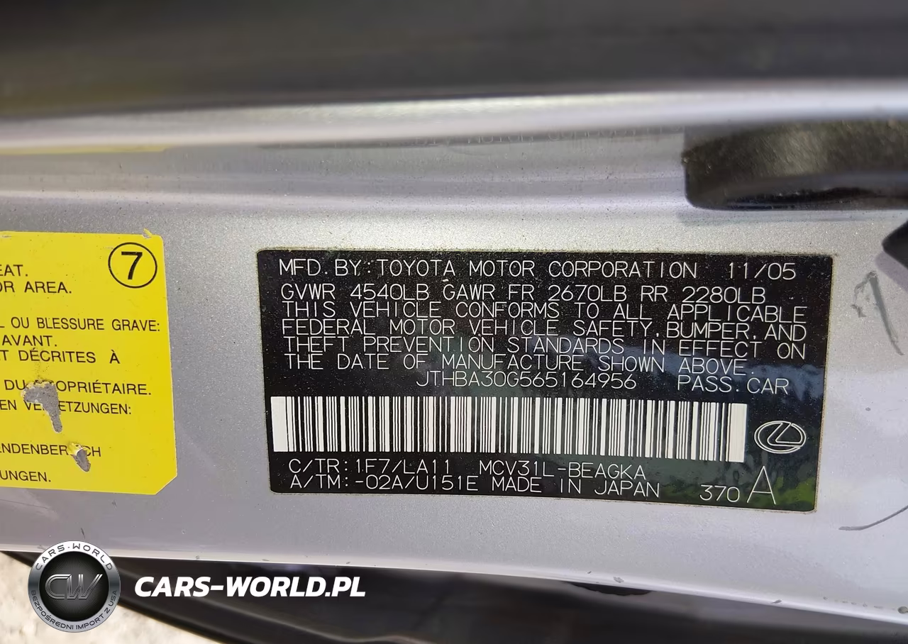 2006 Lexus Es 330 VIN:JTHBA30G565164956 - 9