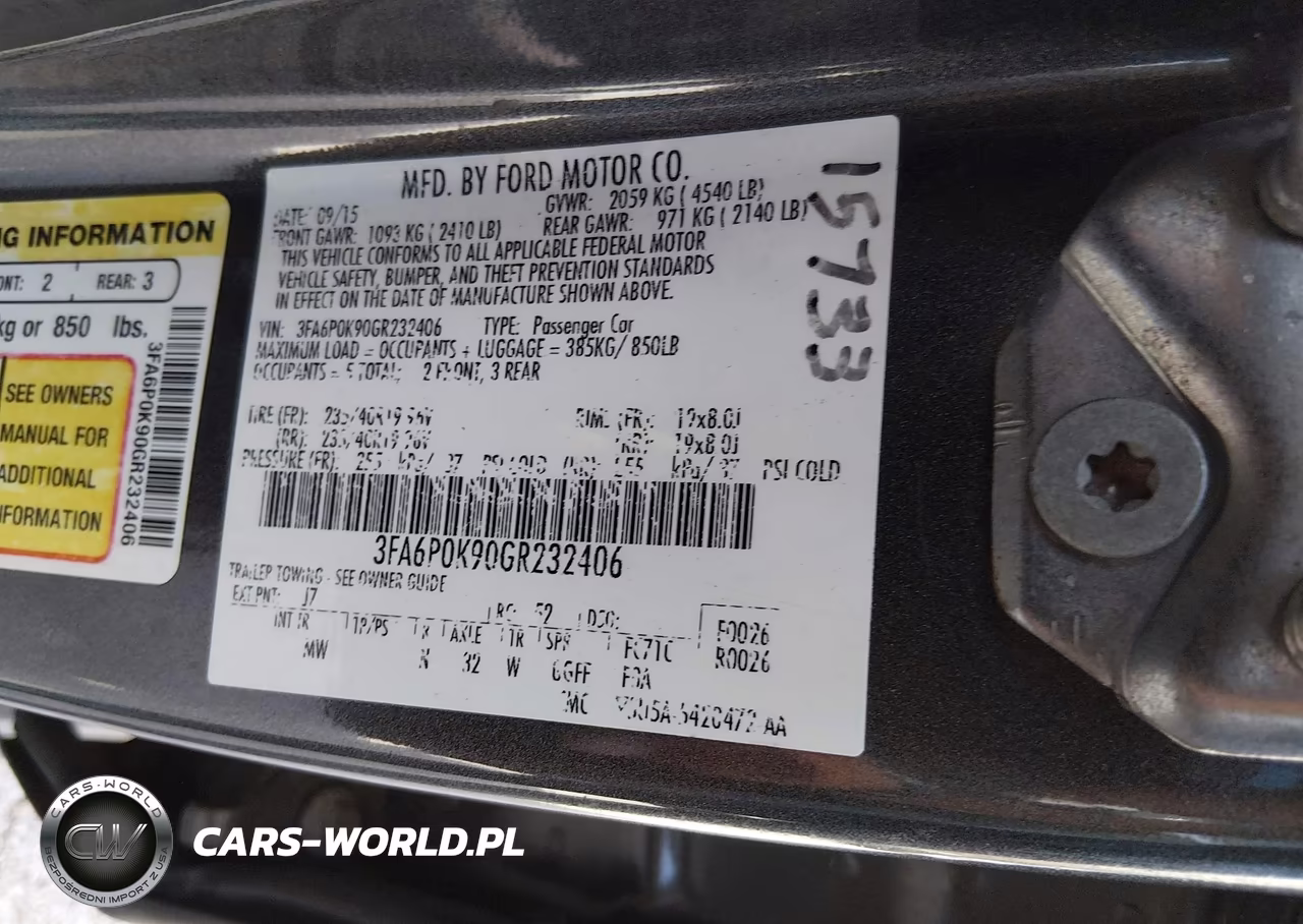 2016 Ford Fusion Titanium VIN:3FA6P0K90GR232406 - 9