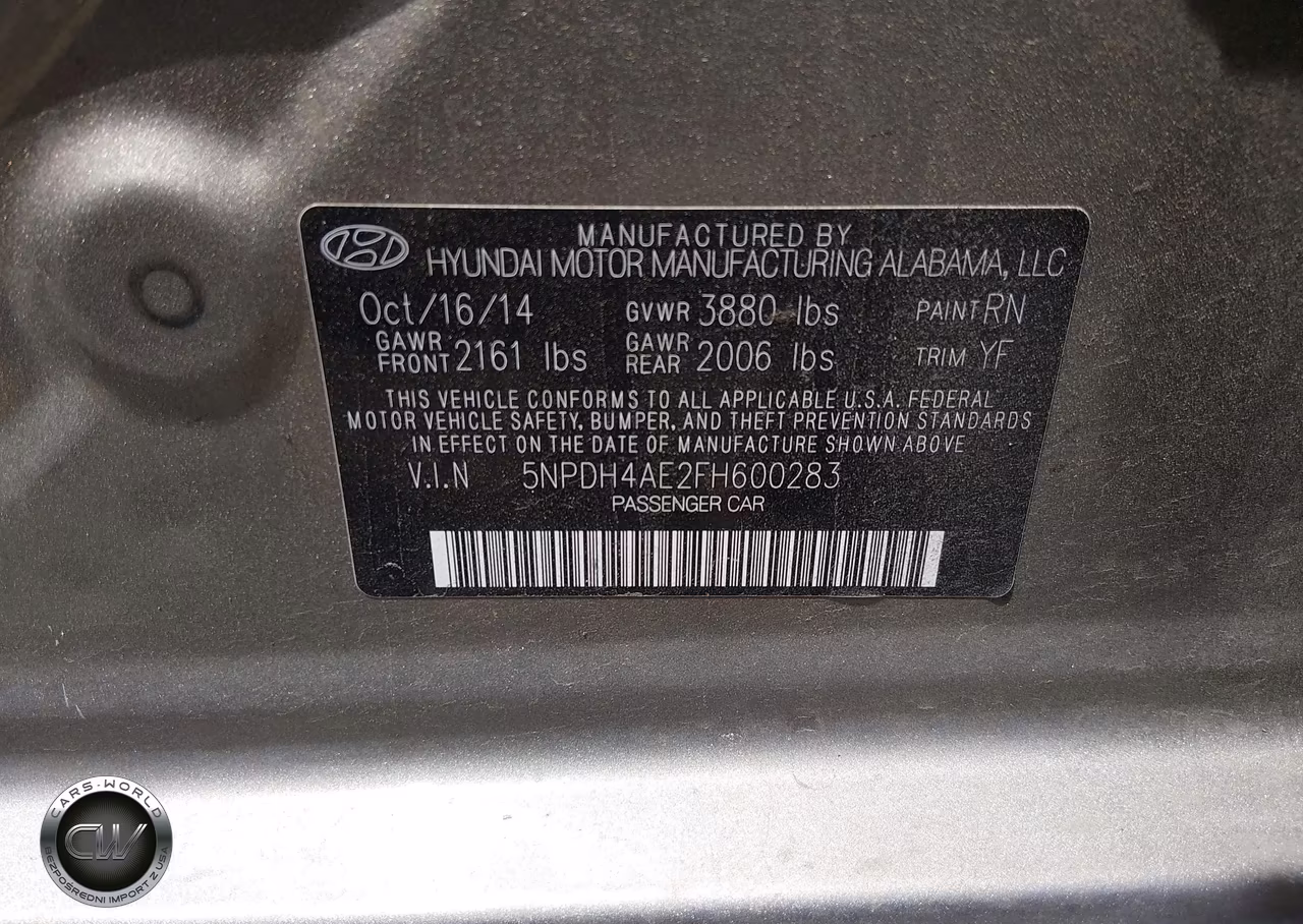 2015 Hyundai Elantra Se VIN:5NPDH4AE2FH600283 - 9