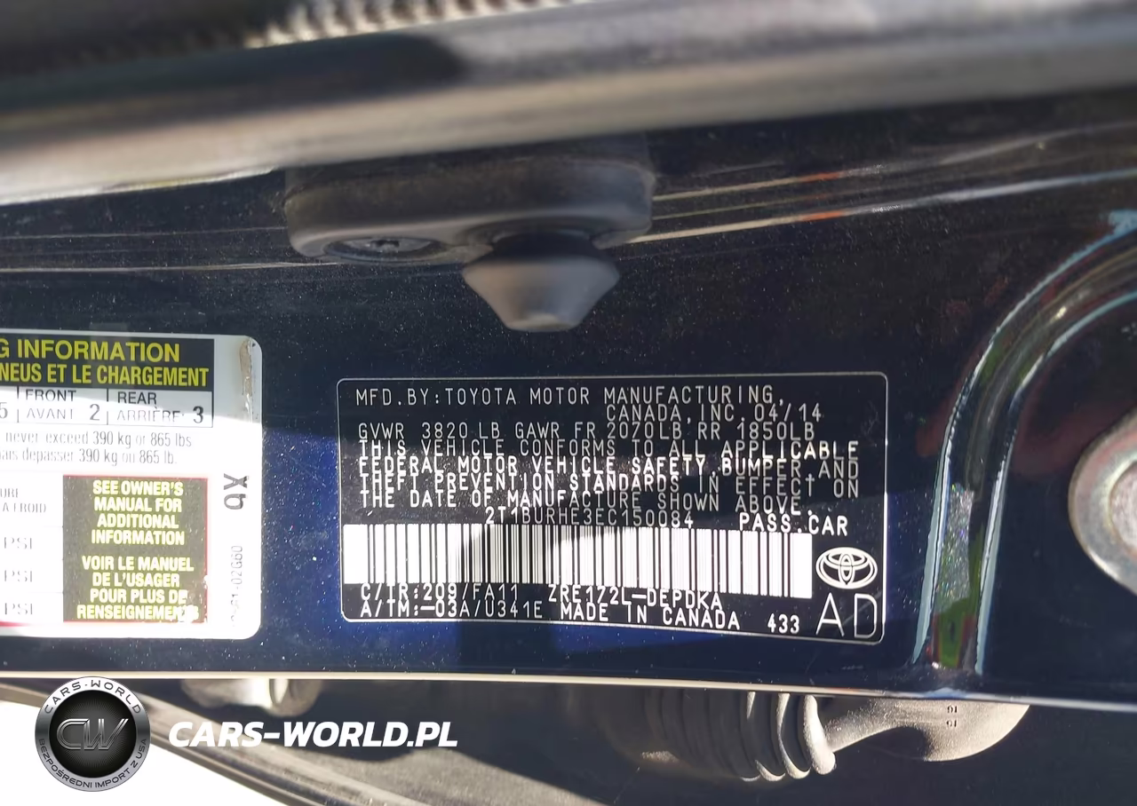 2014 Toyota Corolla L VIN:2T1BURHE3EC150084 - 9