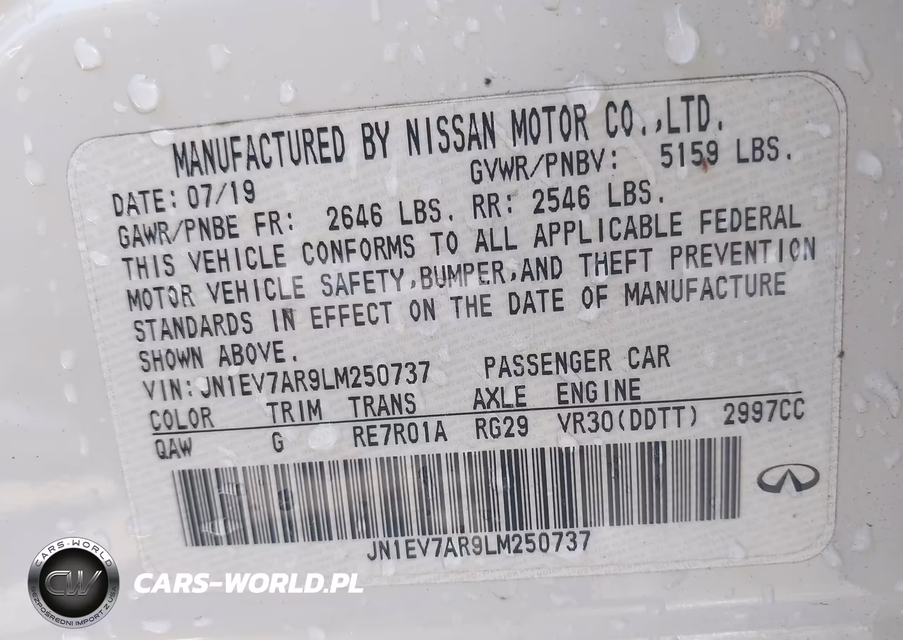 2020 Infiniti Q50 Luxe Awd VIN:JN1EV7AR9LM250737 - 9