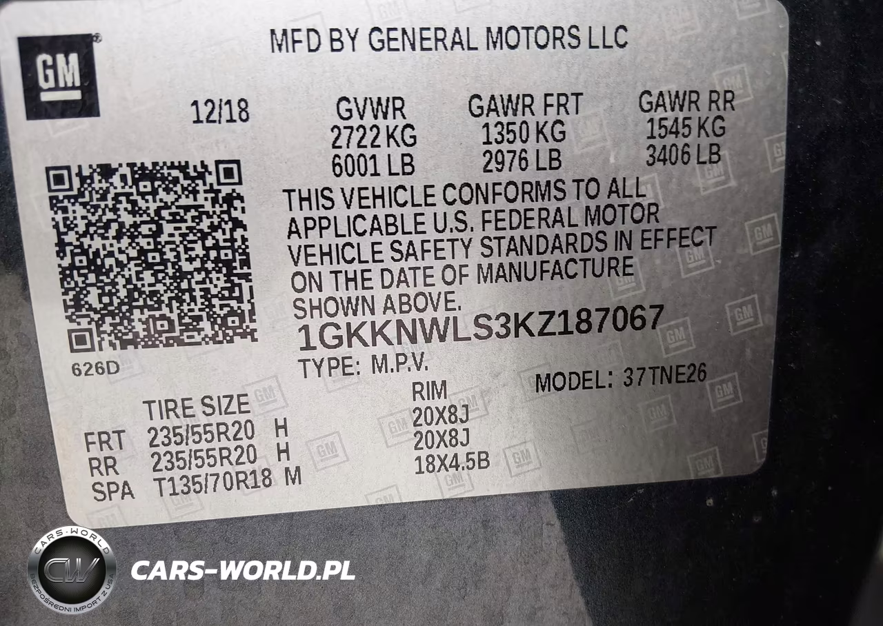 2019 GMC Acadia Slt-2 VIN:1GKKNWLS3KZ187067 - 9
