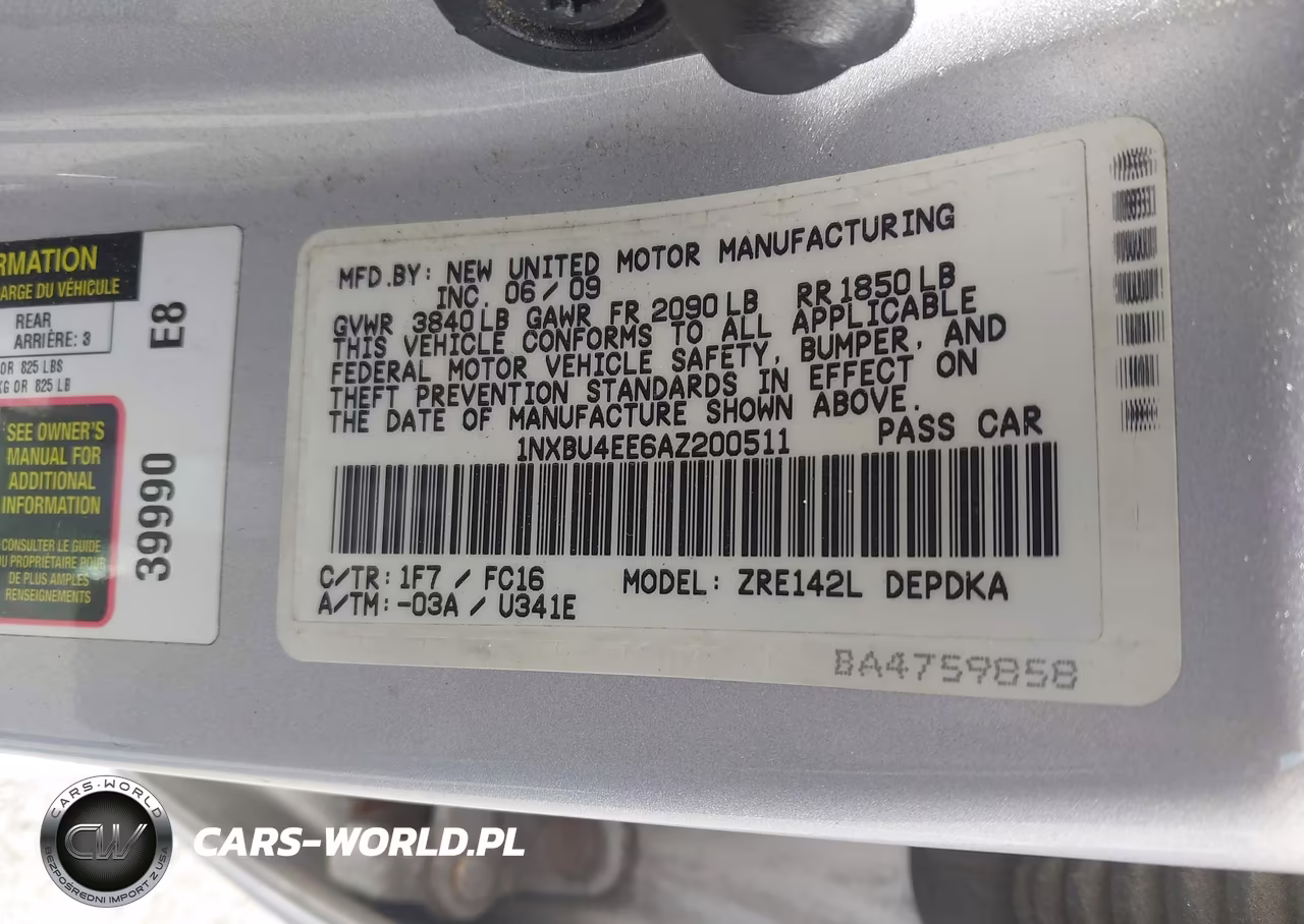2010 Toyota Corolla Le VIN:1NXBU4EE6AZ200511 - 9