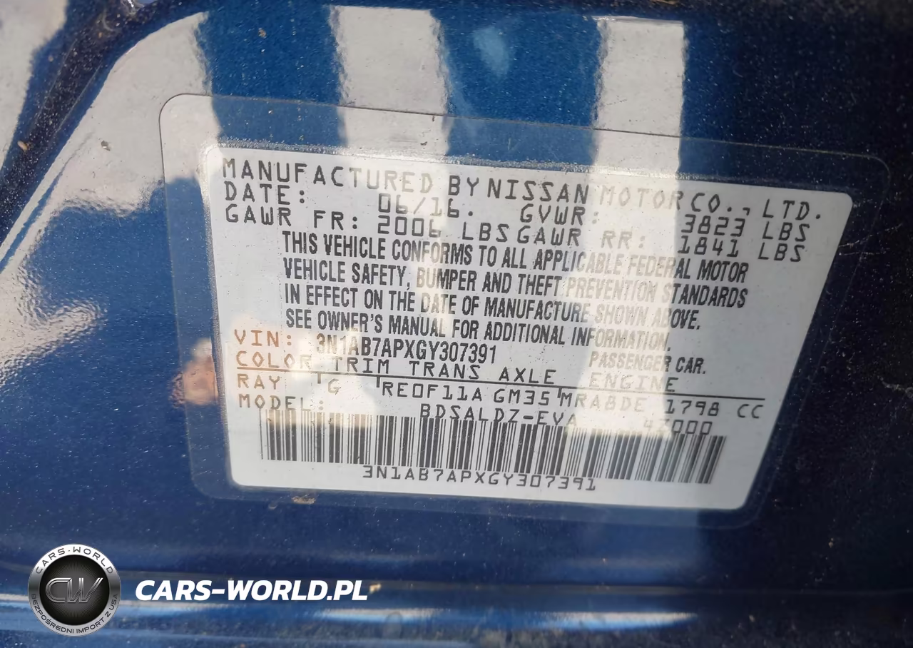 2016 Nissan Sentra Sv VIN:3N1AB7APXGY307391 - 9