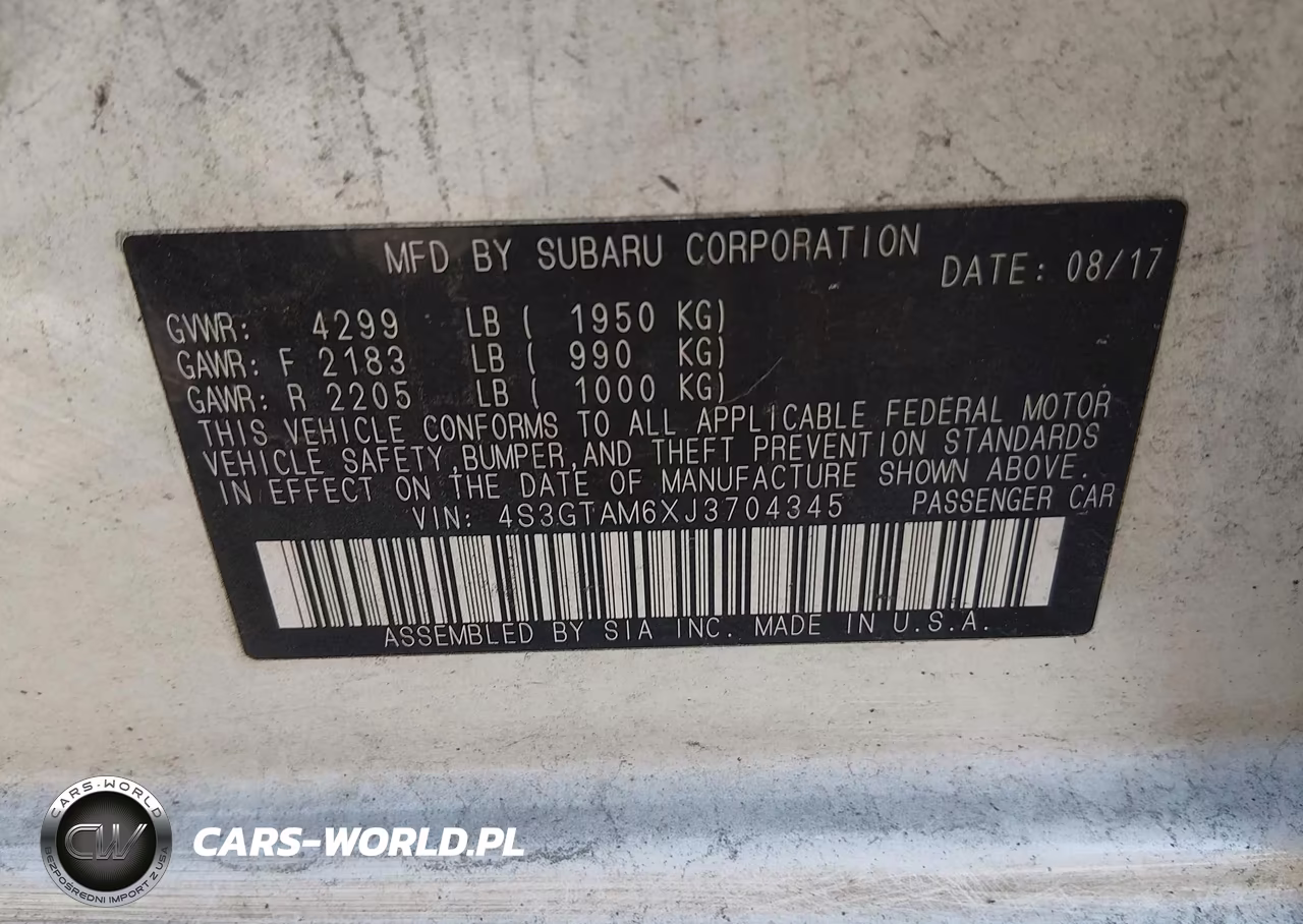 2018 Subaru Impreza 2.0I Sport VIN:4S3GTAM6XJ3704345 - 9