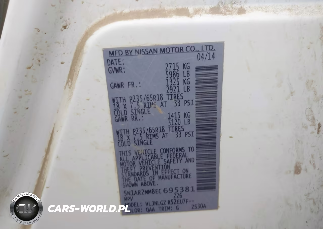 2014 Nissan Pathfinder Sl VIN:5N1AR2MM8EC695381 - 9