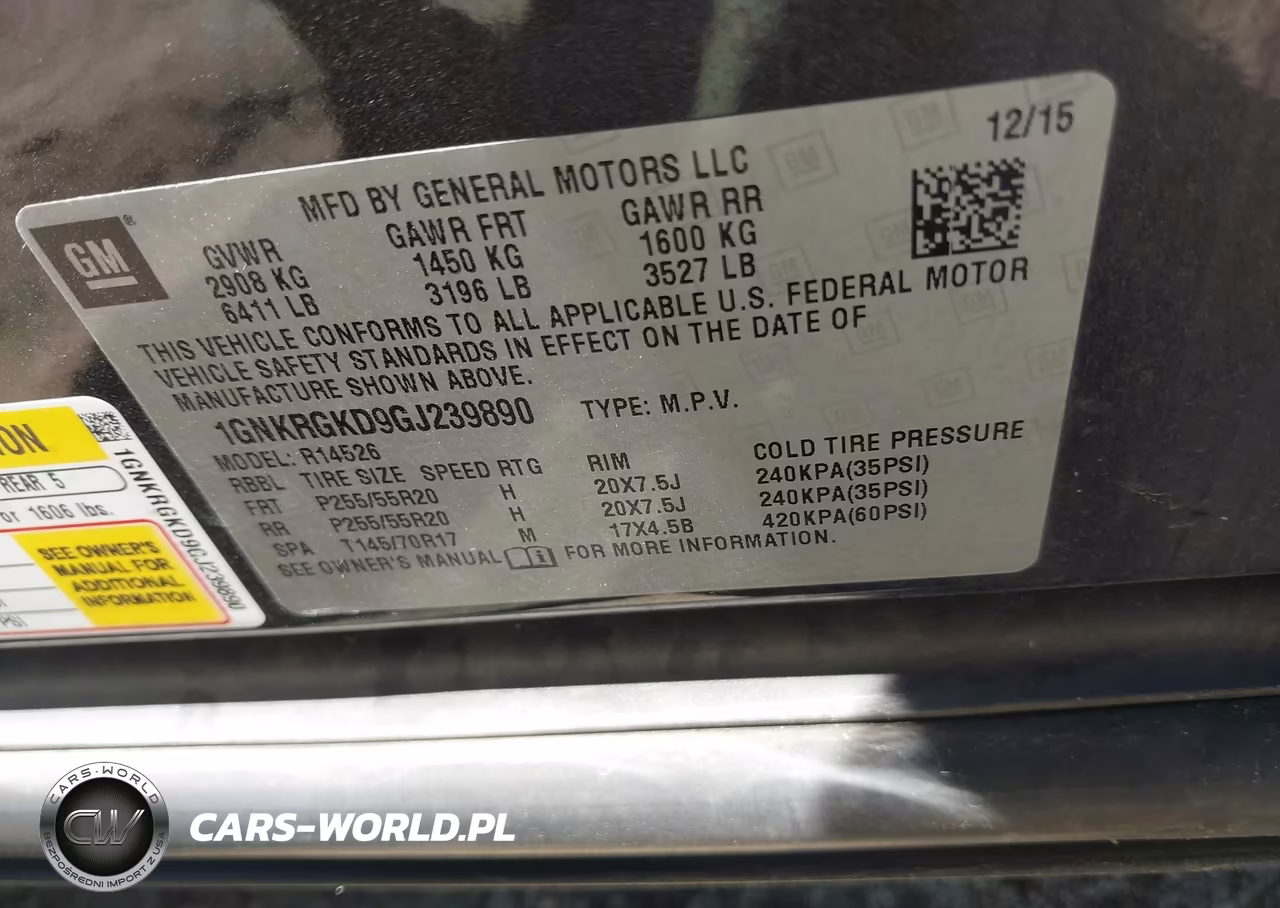 2016 Chevrolet Traverse 1Lt VIN:1GNKRGKD9GJ239890 - 9