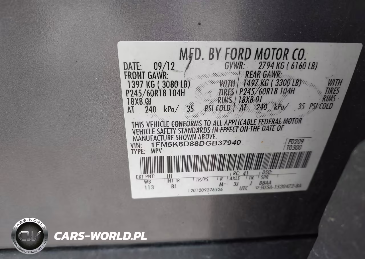 2013 Ford Explorer Xlt VIN:1FM5K8D88DGB37940 - 9