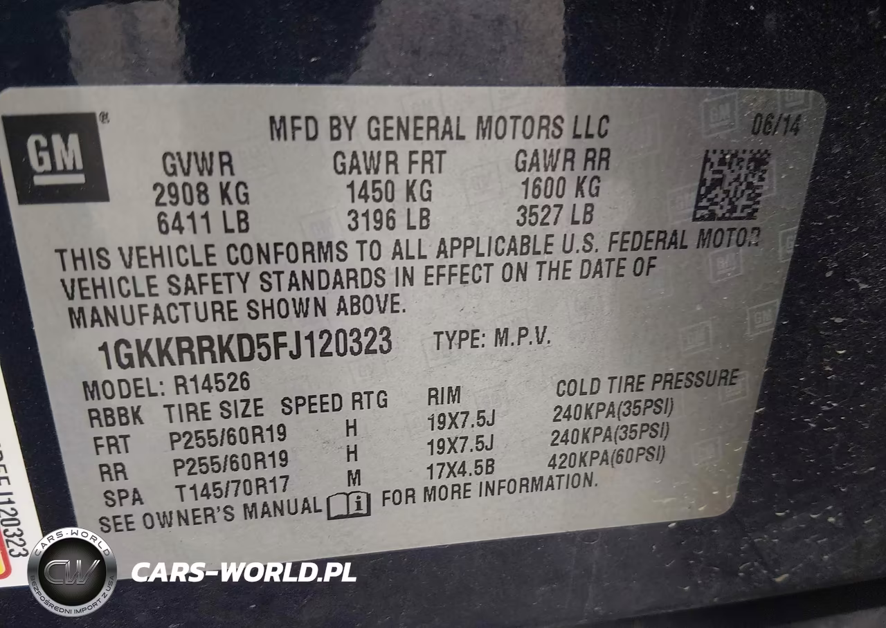 2015 GMC Acadia Slt-1 VIN:1GKKRRKD5FJ120323 - 9