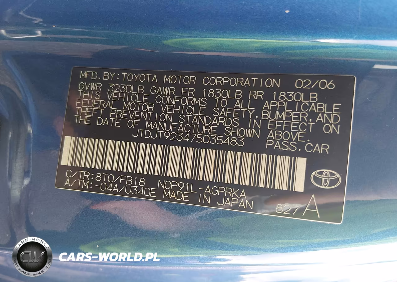 2007 Toyota Yaris VIN:JTDJT923475035483 - 9