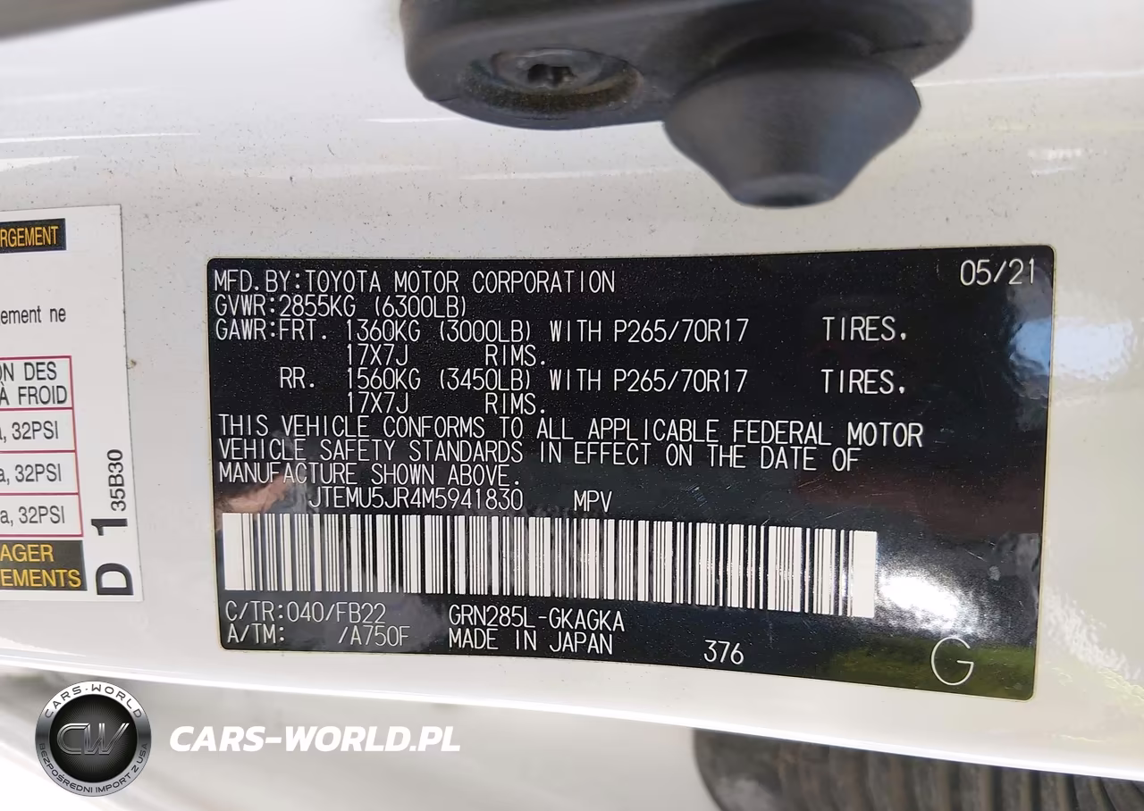 2021 Toyota 4Runner Sr5 VIN:JTEMU5JR4M5941830 - 9