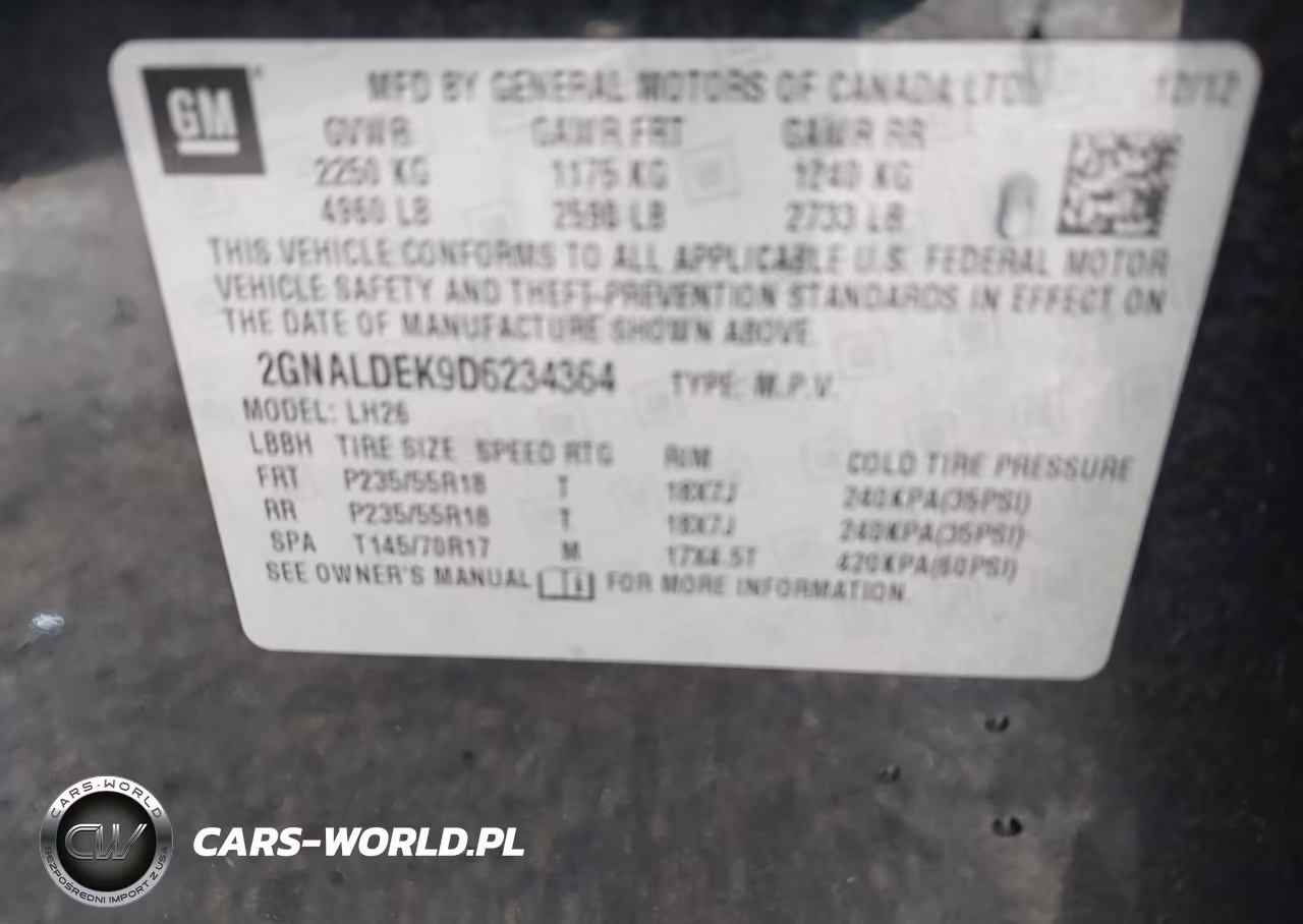 2013 Chevrolet Equinox Lt VIN:2GNALDEK9D6234364 - 9