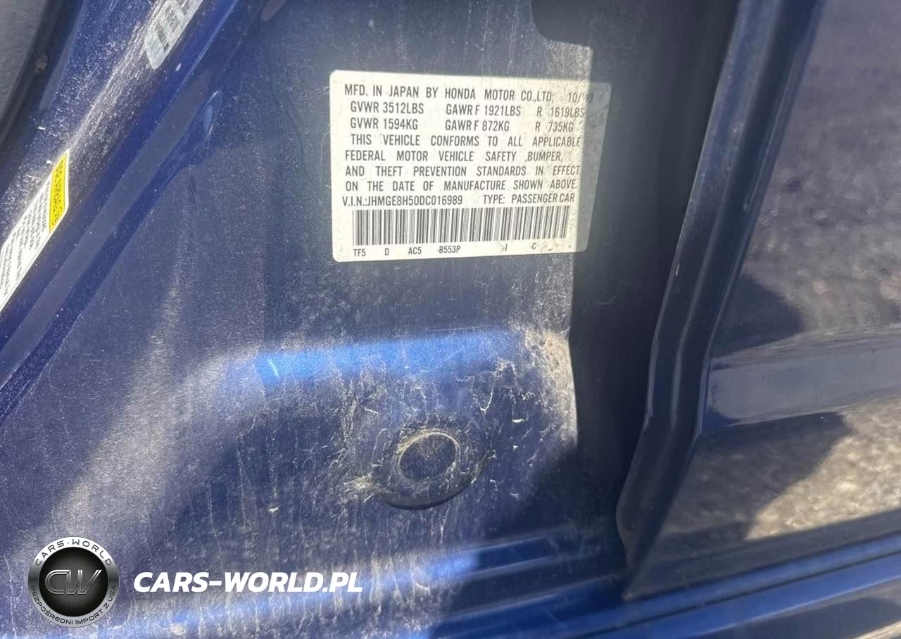 2013 Honda Fit Sport VIN:JHMGE8H50DC016989 - 9