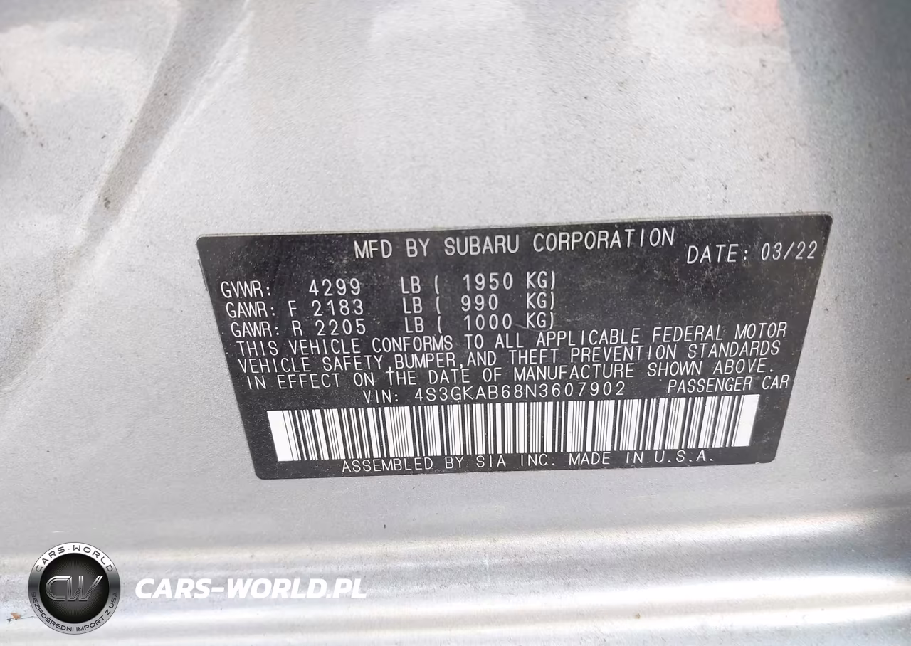 2022 Subaru Impreza Base VIN:4S3GKAB68N3607902 - 9