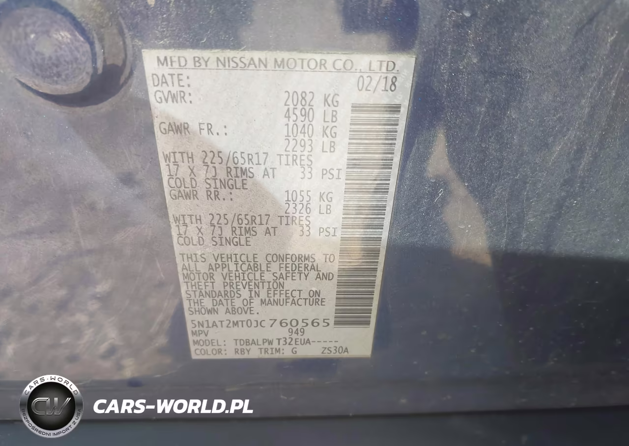 2018 Nissan Rogue S VIN:5N1AT2MT0JC760565 - 9