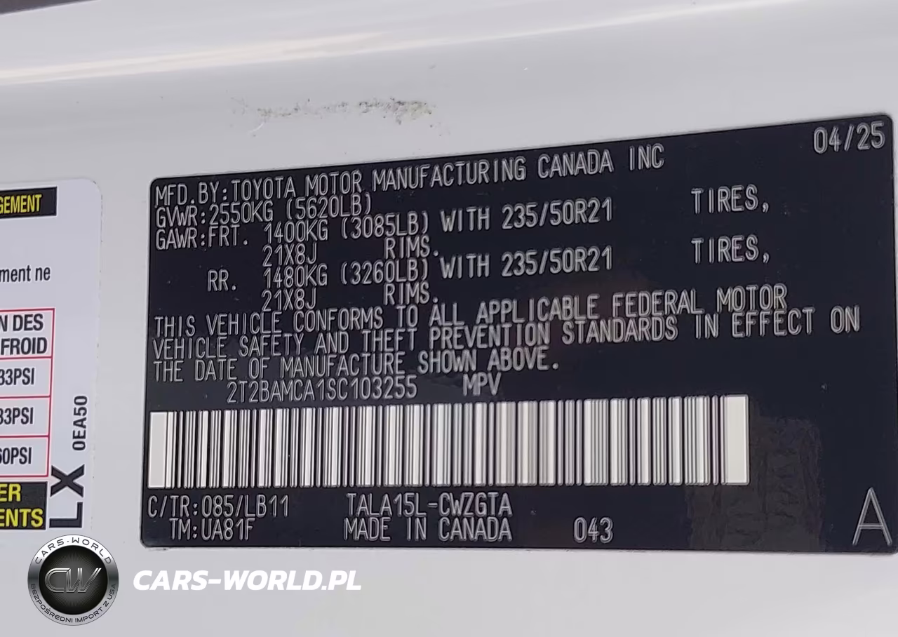 2025 Lexus Rx 350 Premium Plus VIN:2T2BAMCA1SC103255 - 9