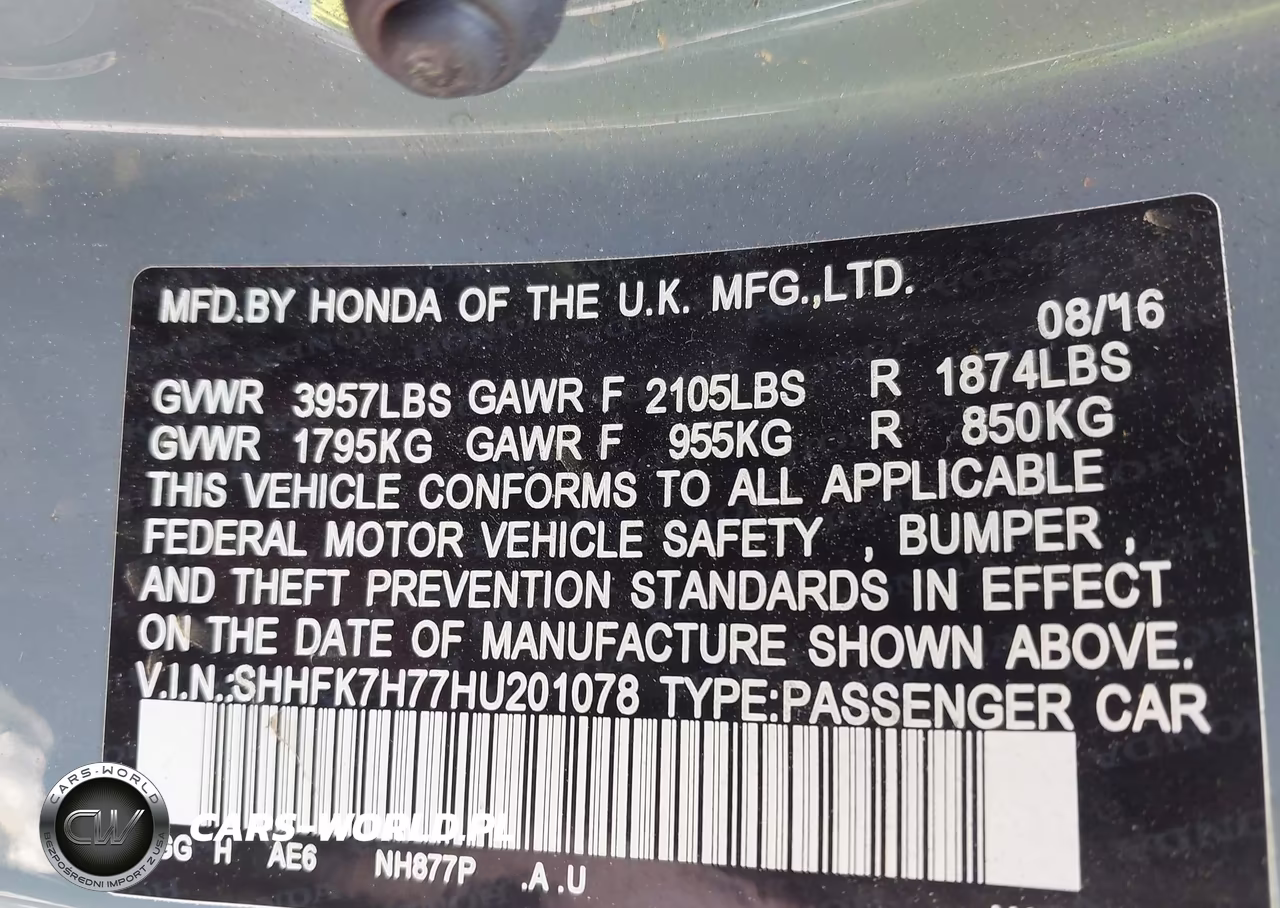 2017 Honda Civic Ex-L VIN:SHHFK7H77HU201078 - 9