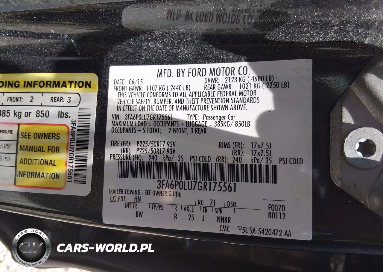 2016 Ford Fusion Hybrid Se VIN:3FA6P0LU7GR175561 - 9
