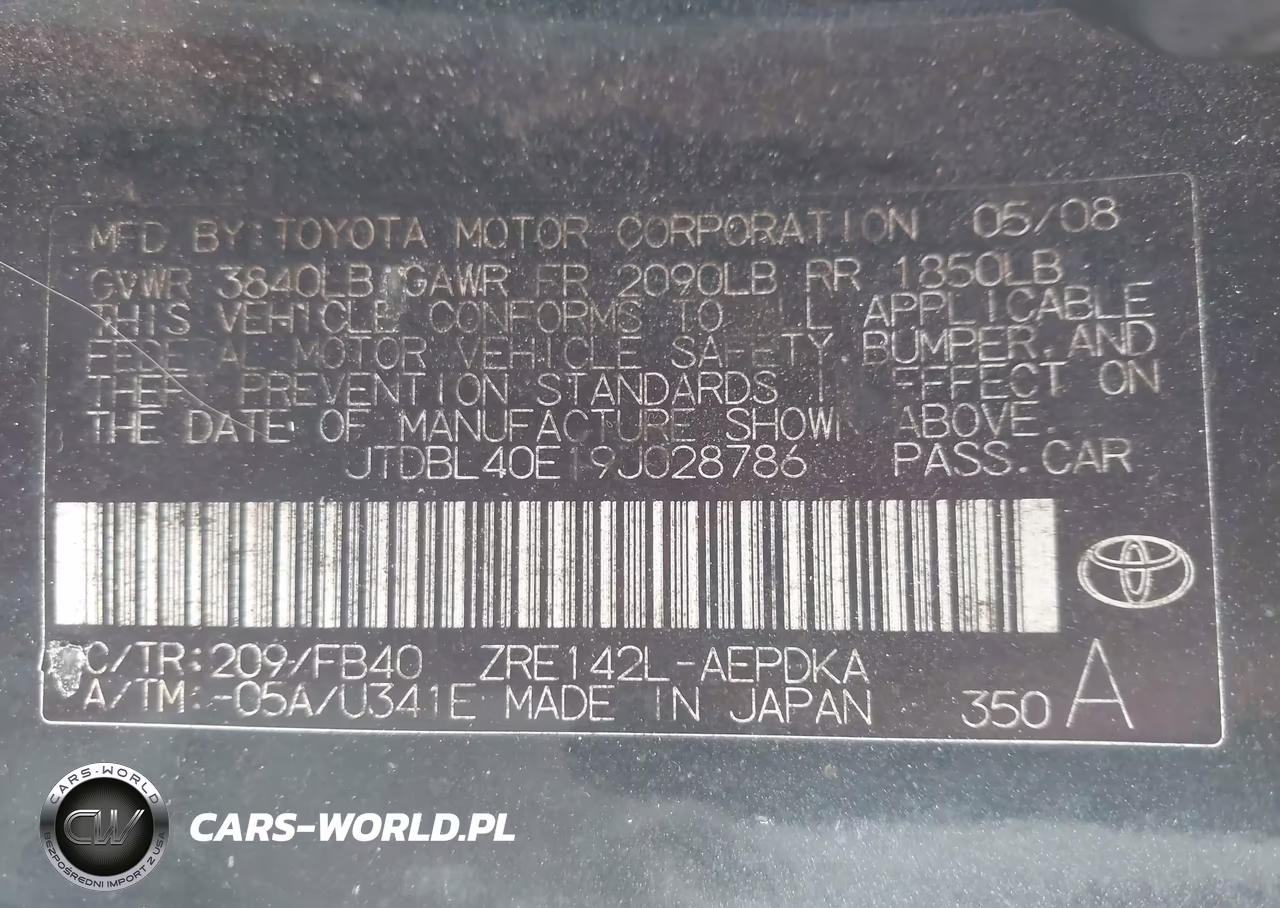 2009 Toyota Corolla Le VIN:JTDBL40E19J028786 - 9