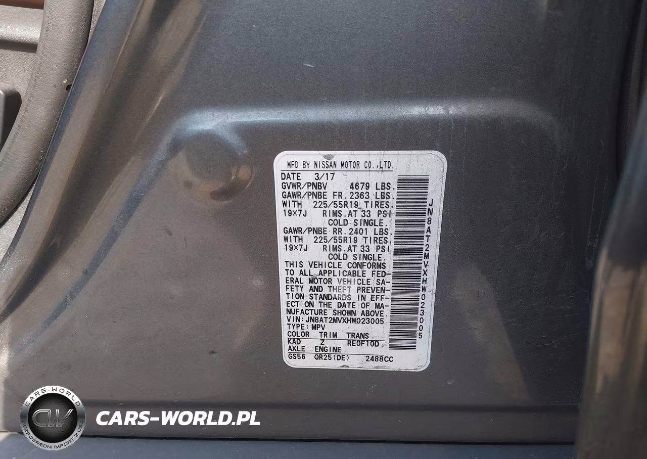 2017 Nissan Rogue Sl VIN:JN8AT2MVXHW023005 - 9