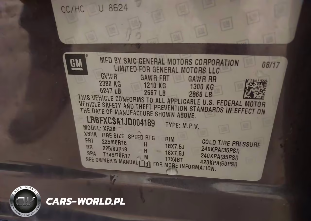 2018 Buick Envision Preferred VIN:LRBFXCSA1JD004189 - 9