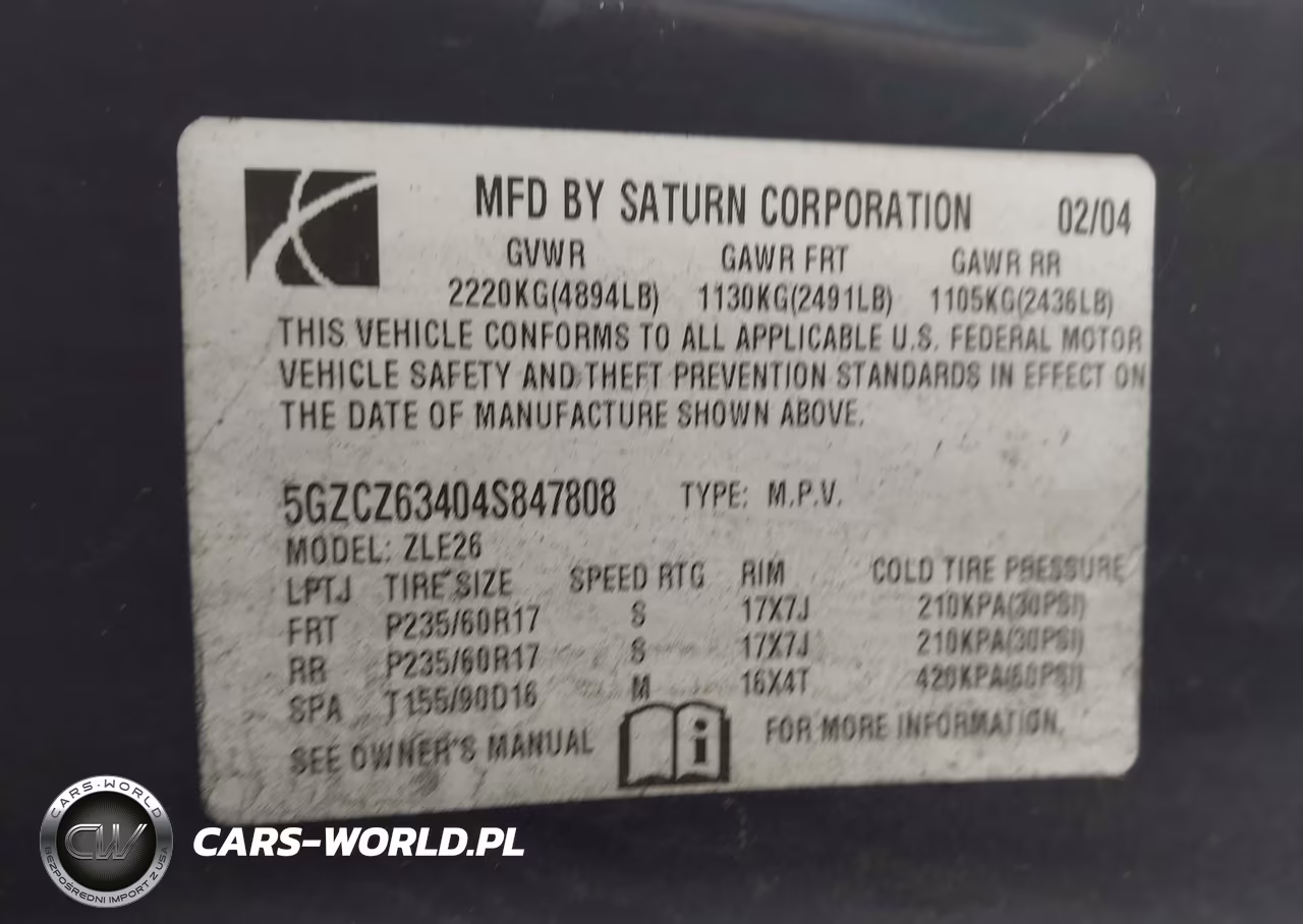 2004 Saturn Vue V6 VIN:5GZCZ63404S847808 - 9