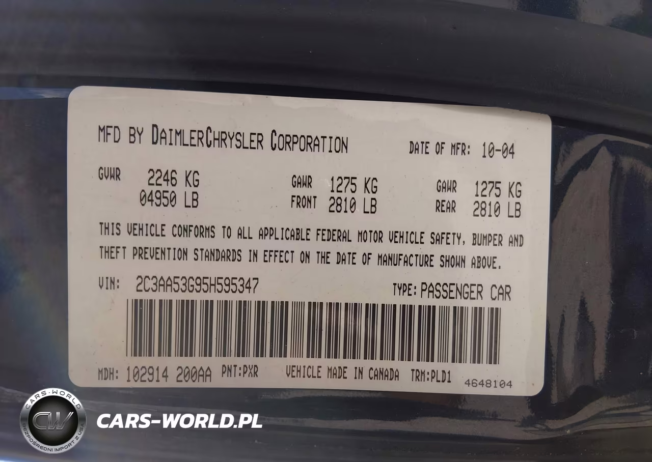 2005 Chrysler 300 Touring VIN:2C3AA53G95H595347 - 9