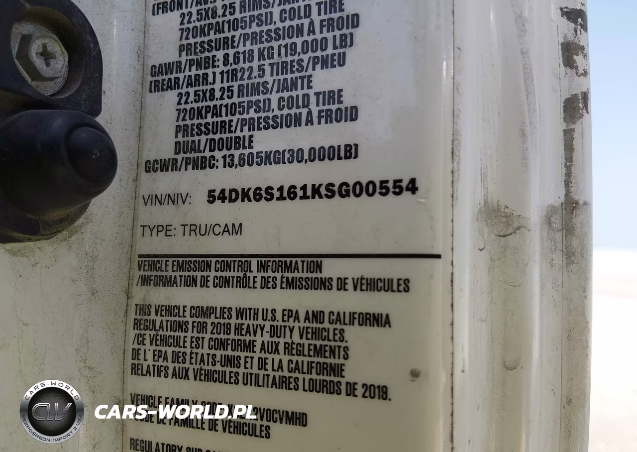 2019 Isuzu Ftr VIN:54DK6S161KSG00554 - 8