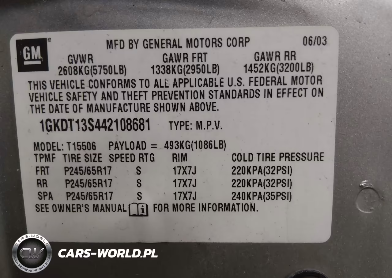 2004 GMC Envoy Sle VIN:1GKDT13S442108681 - 9