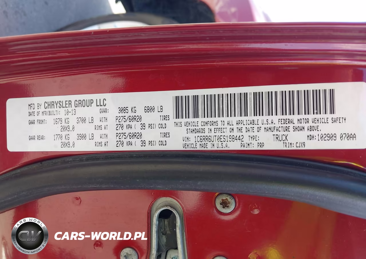 2014 Ram 1500 Sport VIN:1C6RR6UT0ES198442 - 9