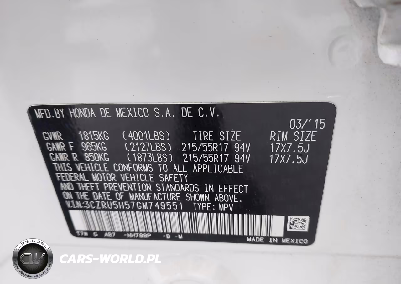 2016 Honda Hr-V Ex VIN:3CZRU5H57GM749551 - 9