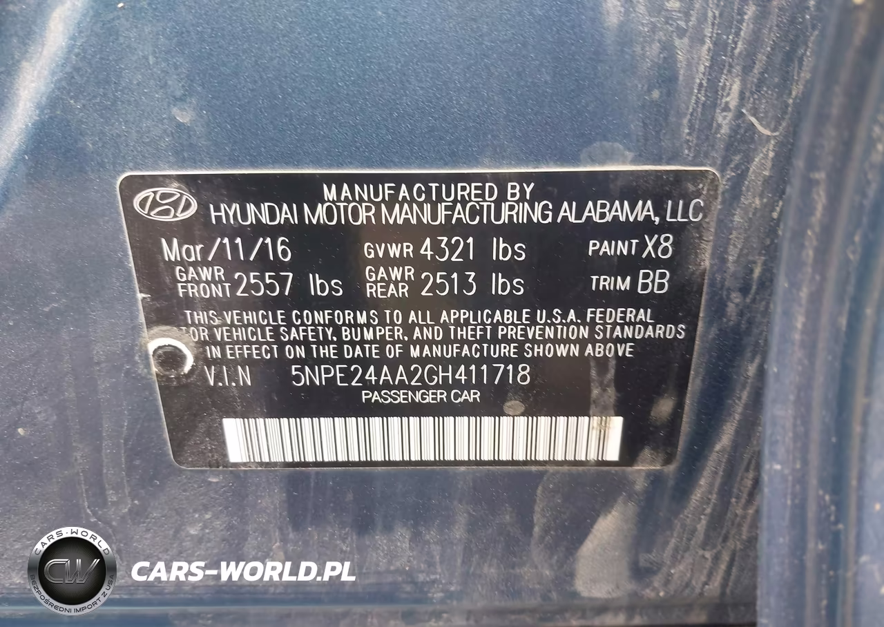 2016 Hyundai Sonata Eco VIN:5NPE24AA2GH411718 - 9