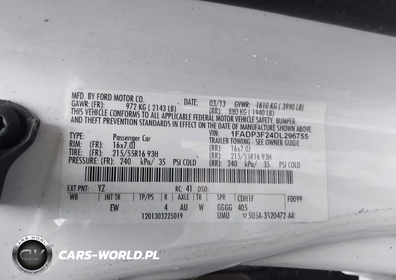 2013 Ford Focus Se VIN:1FADP3F24DL296755 - 9