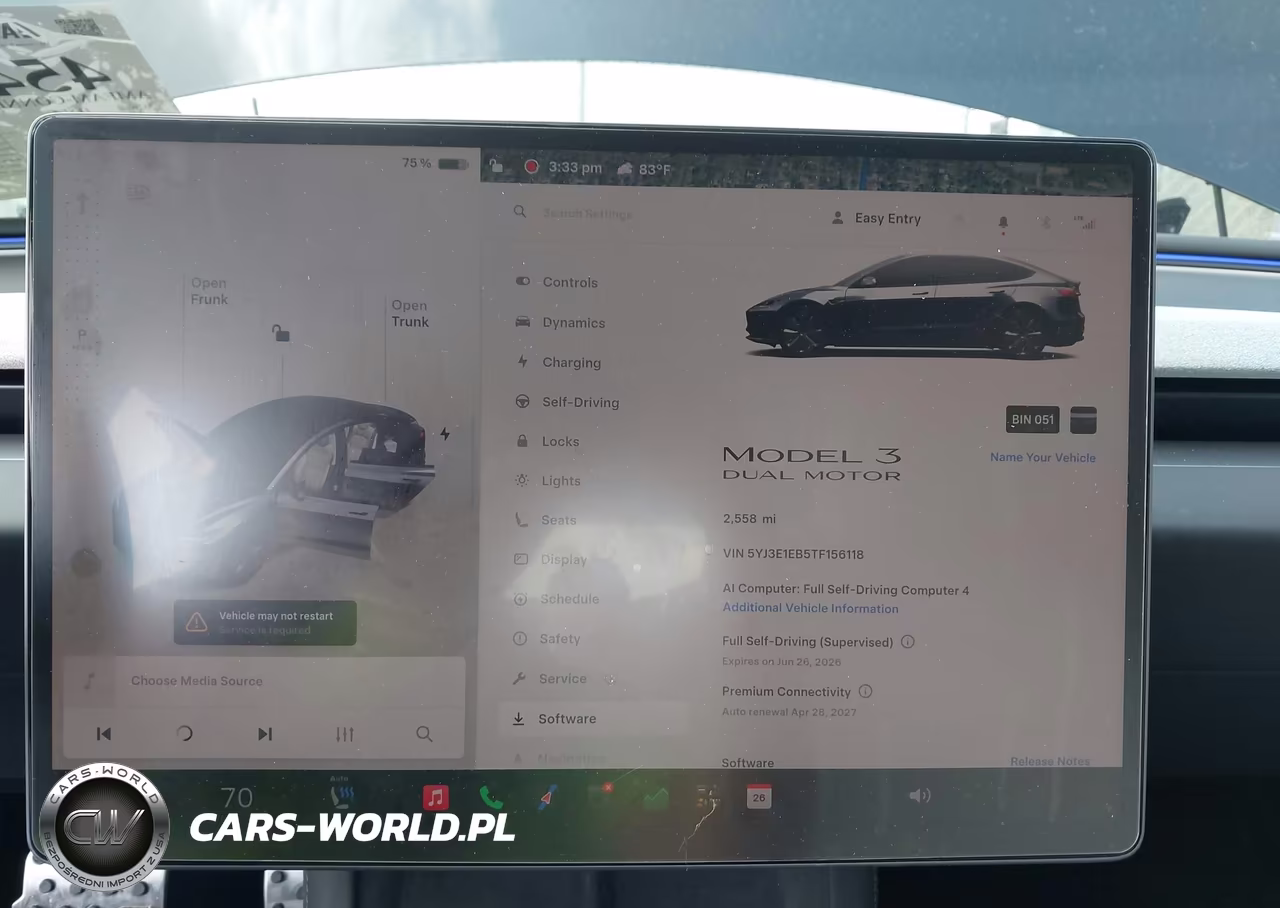 2026 Tesla Model 3 Premium All-Wheel Drive VIN:5YJ3E1EB5TF156118 - 7