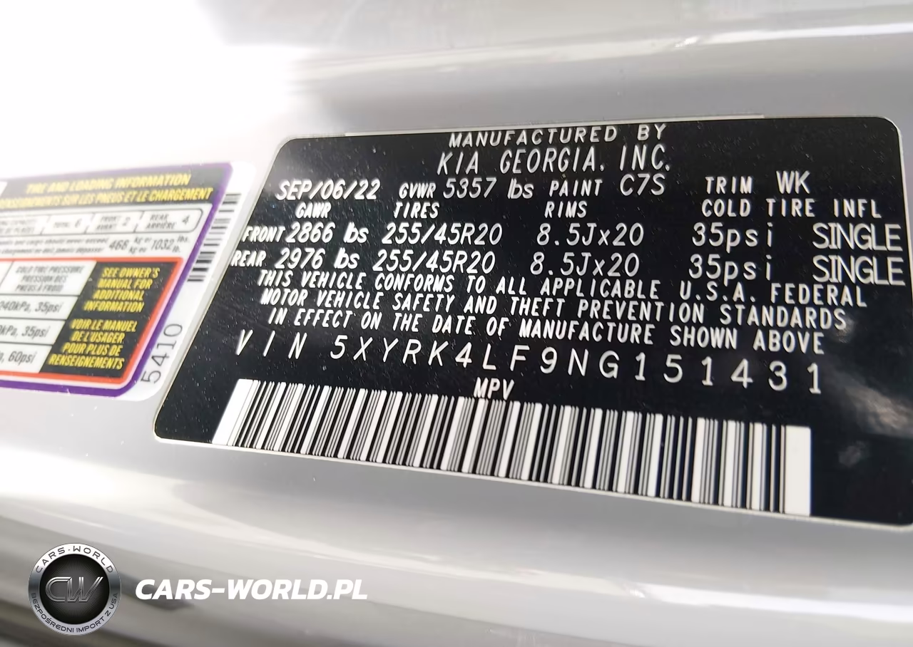 2022 Kia Sorento Sx VIN:5XYRK4LF9NG151431 - 9