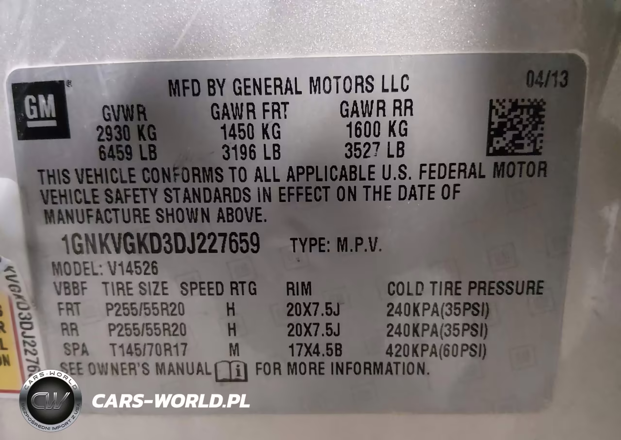 2013 Chevrolet Traverse Lt VIN:1GNKVGKD3DJ227659 - 9