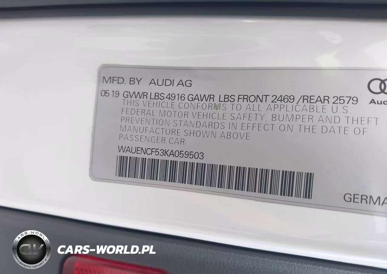 2019 Audi A5 45 Premium VIN:WAUENCF53KA059503 - 9