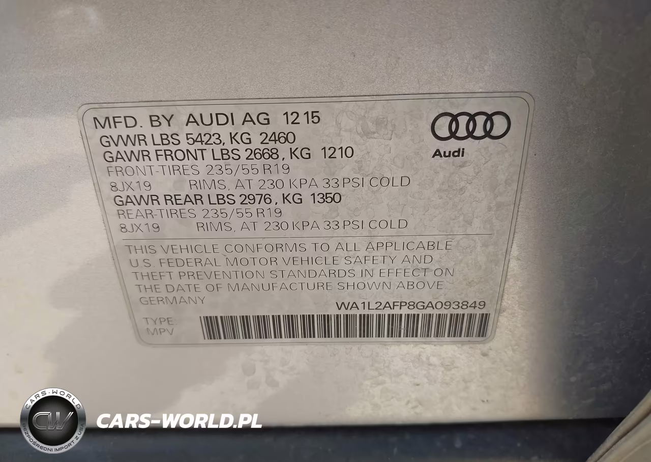 2016 Audi Q5 2.0T Premium VIN:WA1L2AFP8GA093849 - 9