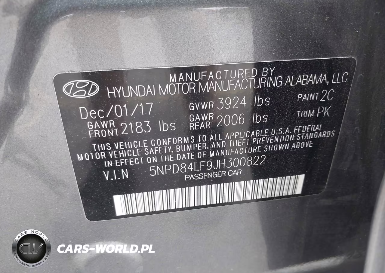 2018 Hyundai Elantra Sel VIN:5NPD84LF9JH300822 - 9