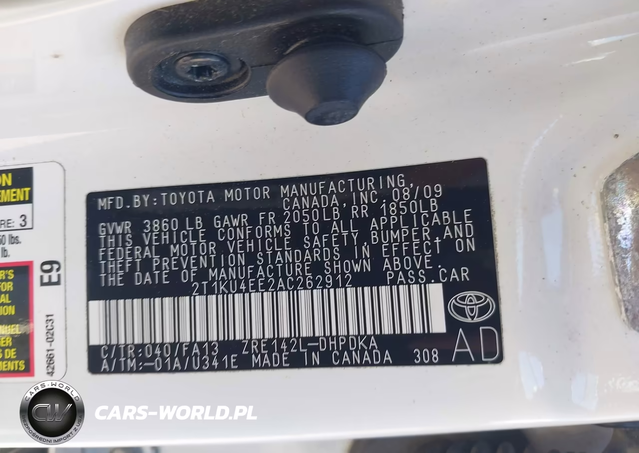 2010 Toyota Matrix VIN:2T1KU4EE2AC262912 - 9