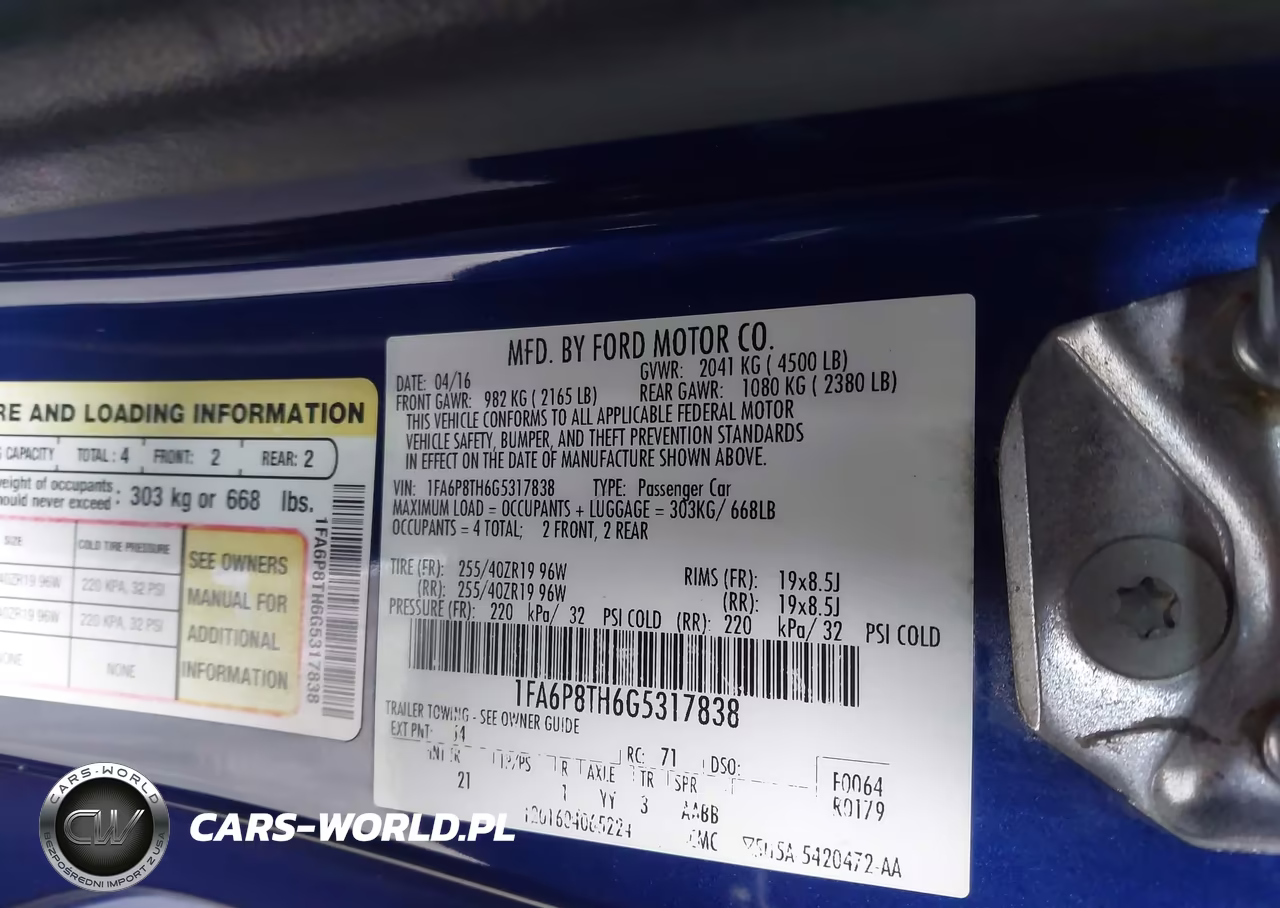 2016 Ford Mustang Ecoboost VIN:1FA6P8TH6G5317838 - 9