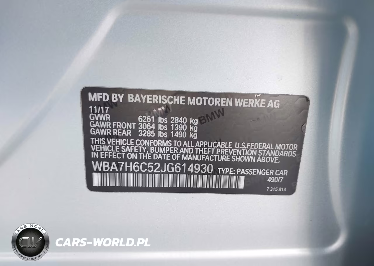 2018 BMW M760I xDrive VIN:WBA7H6C52JG614930 - 9