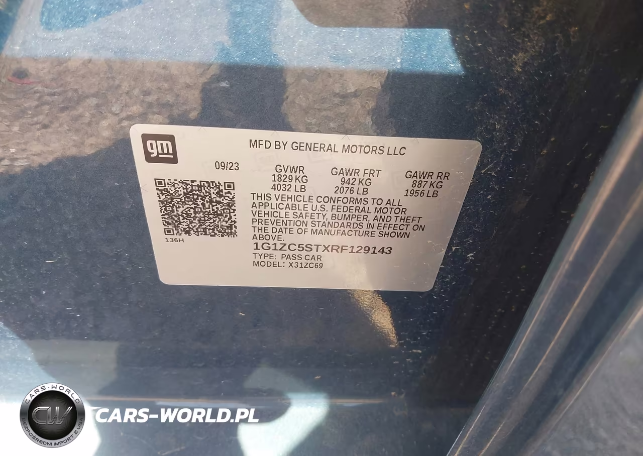 2024 Chevrolet Malibu Fwd 1Fl VIN:1G1ZC5STXRF129143 - 9