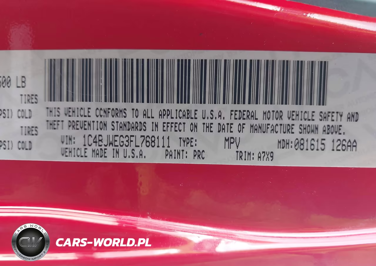 2015 Jeep Wrangler Unlimited Sahara VIN:1C4BJWEG3FL768111 - 9