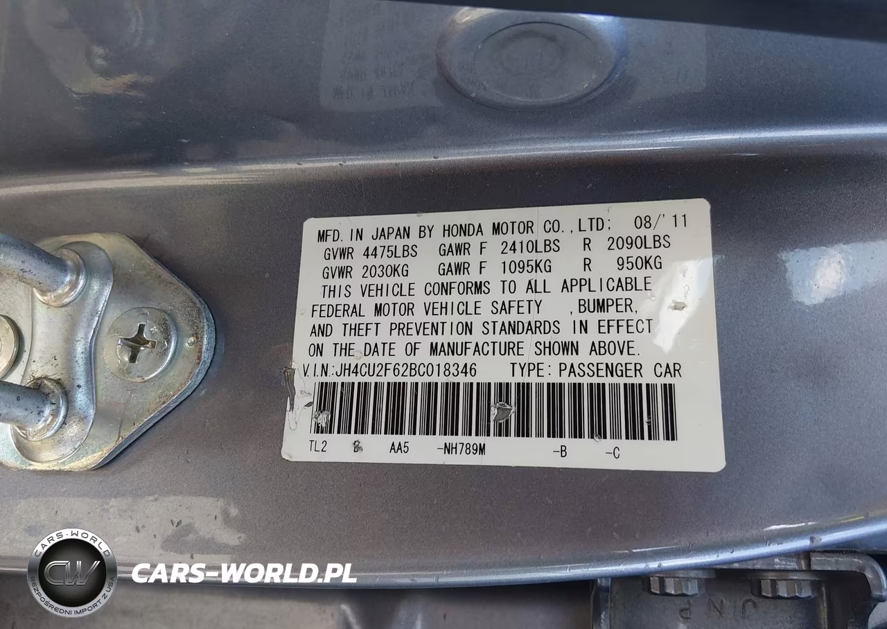 2011 Acura Tsx 2.4 VIN:JH4CU2F62BC018346 - 9