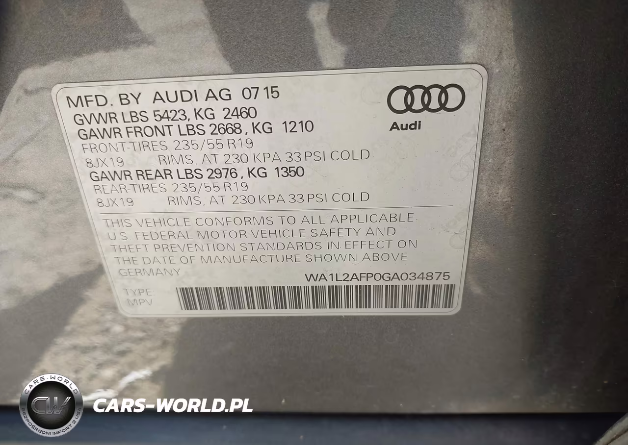 2016 Audi Q5 2.0T Premium VIN:WA1L2AFP0GA034875 - 9