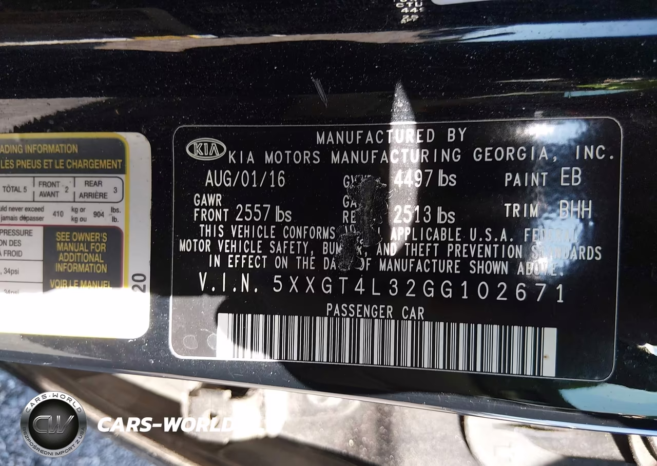 2016 Kia Optima Lx VIN:5XXGT4L32GG102671 - 9